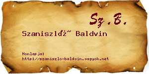 Szaniszló Baldvin névjegykártya